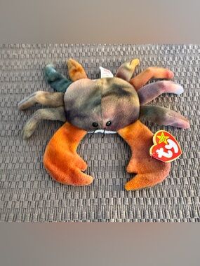Claude the Crab Ty Beanie Baby Authentic rare excellent condition